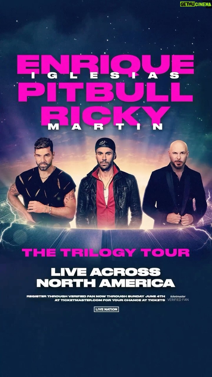 Ricky Martin Instagram - #TheTrilogyTour Is going to be on fire. Join us 🔥 @enriqueiglesias @pitbull 🙌