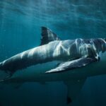 Riley Elliott Instagram - The lesser seen but more important part of a shark - the unique markings, scars and pigment line patterns where it goes from grey to white are the key photo identification pieces used to catalogue individuals, create population estimates and track growth. Without these simple tools we would know very little about this pin up shark. @sharkweek comes out this Sunday in the Northern Hemisphere and a show I worked on with my incredible wife, @amberandfriendsphoto who took this shot, will show how using science enables us to face real fears and tragedy, but in doing so, provide knowledge which stems the unknown and enables coexistence. Tune in next week to Jaws of the Shallows Thursday 27th at 8pm on @discovery channel
