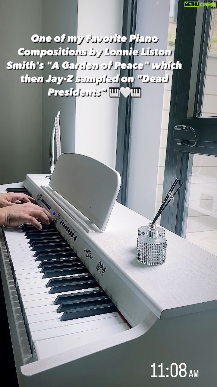 Rishi Rich Instagram - One of my Favorite Piano Compositions by Lonnie Liston Smith’s “A Garden of Peace” which then Jay-Z sampled on “Dead Presidents” 🎹🤍🎹. #mondaymood