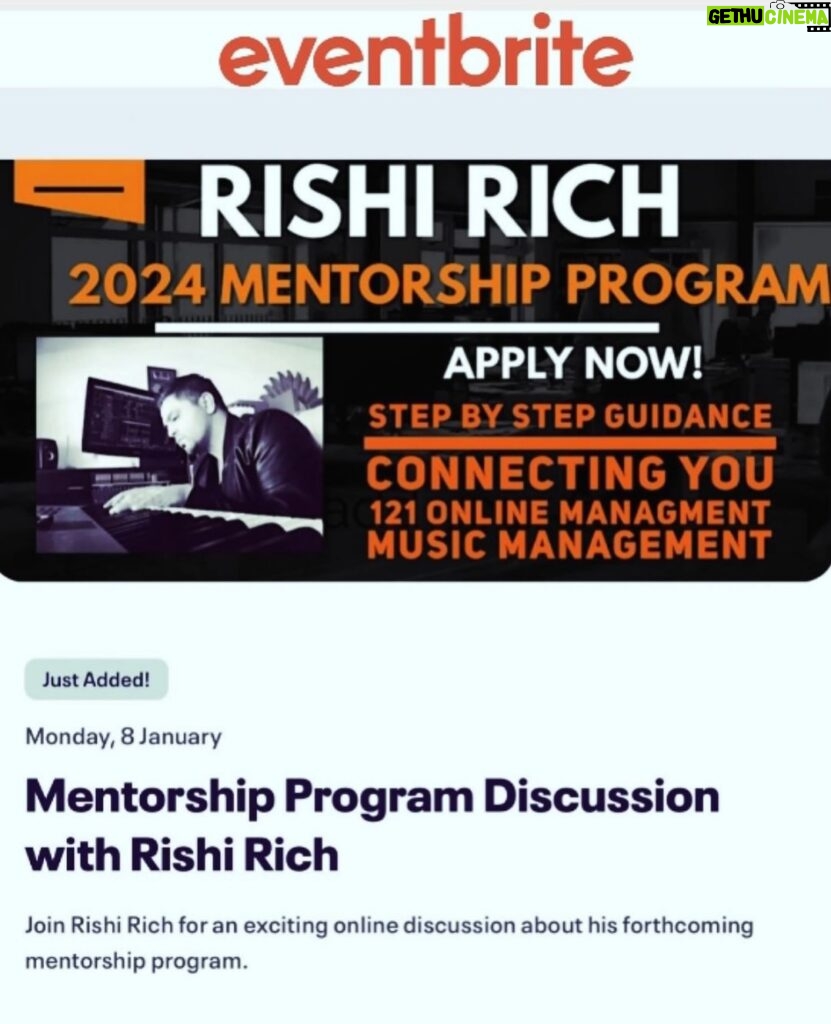 Rishi Rich Instagram - Join Me for an exciting online discussion about my forthcoming mentorship program where you will have the opportunity to ask questions directly to myself before you enroll. The link to register is in my Bio. See you there 🗓️