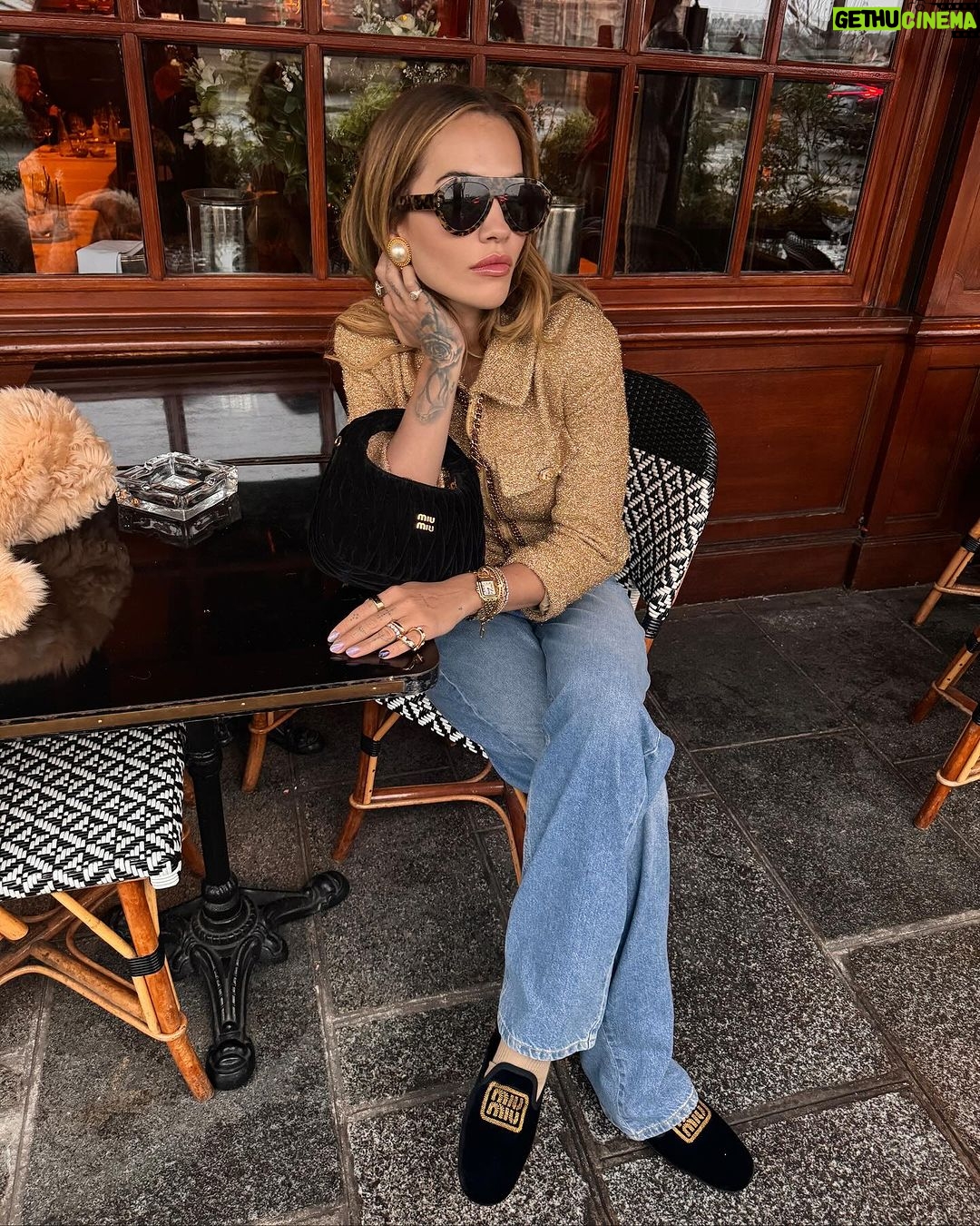 Rita Ora Instagram - On Sundays we lunch and Yes I may be a teeny fragile from last night. Paris, France