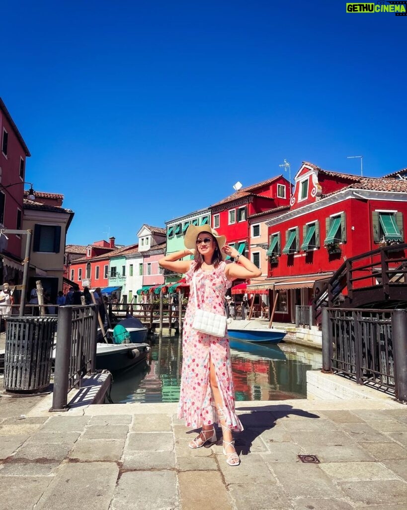 Riyasha Dahal Instagram - Life is a canvas; paint it with the vibrant strokes of love, laughter, and endless possibilities. Burano, Colourful Island, Venice