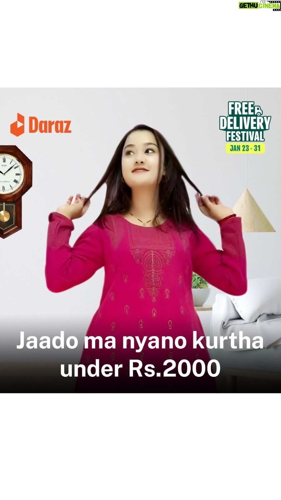 Riyasha Dahal - 8.1K Likes - Yo sabei kurtha chei ahile under Rs.2000 mei aayi rako cha, LINK IN MY BIO to shop hai ❤️