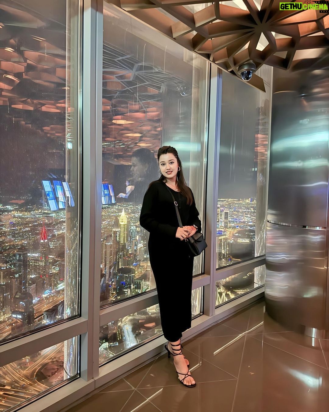 Riyasha Dahal Instagram - When the world seems small compared to the Burj Khalifa. Burj Khalifa, Dubai