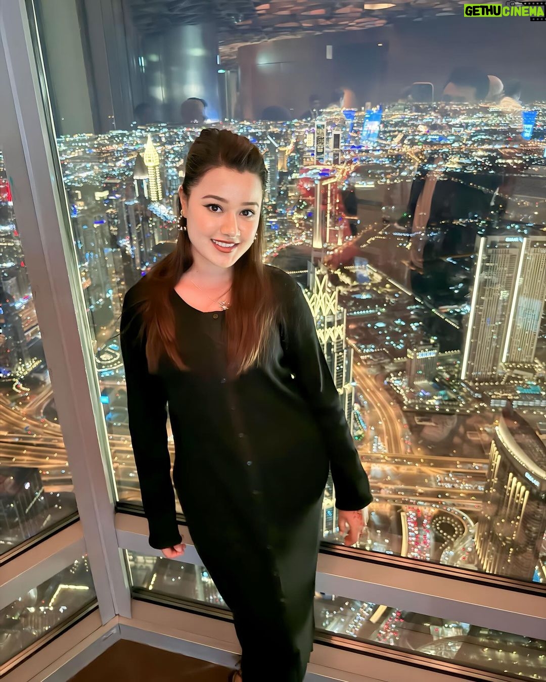 Riyasha Dahal Instagram - When the world seems small compared to the Burj Khalifa. Burj Khalifa, Dubai