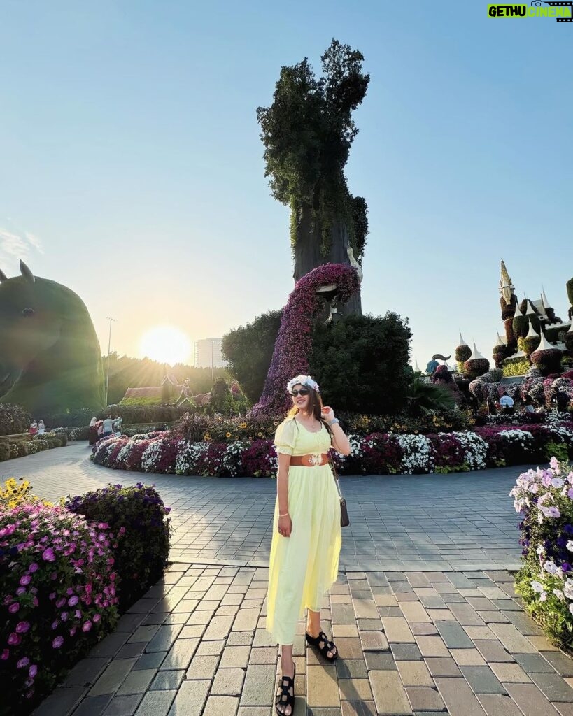 Riyasha Dahal Instagram - Embracing the imperfections, my soul radiates a beauty that goes beyond the surface. Miracle Garden, Dubai