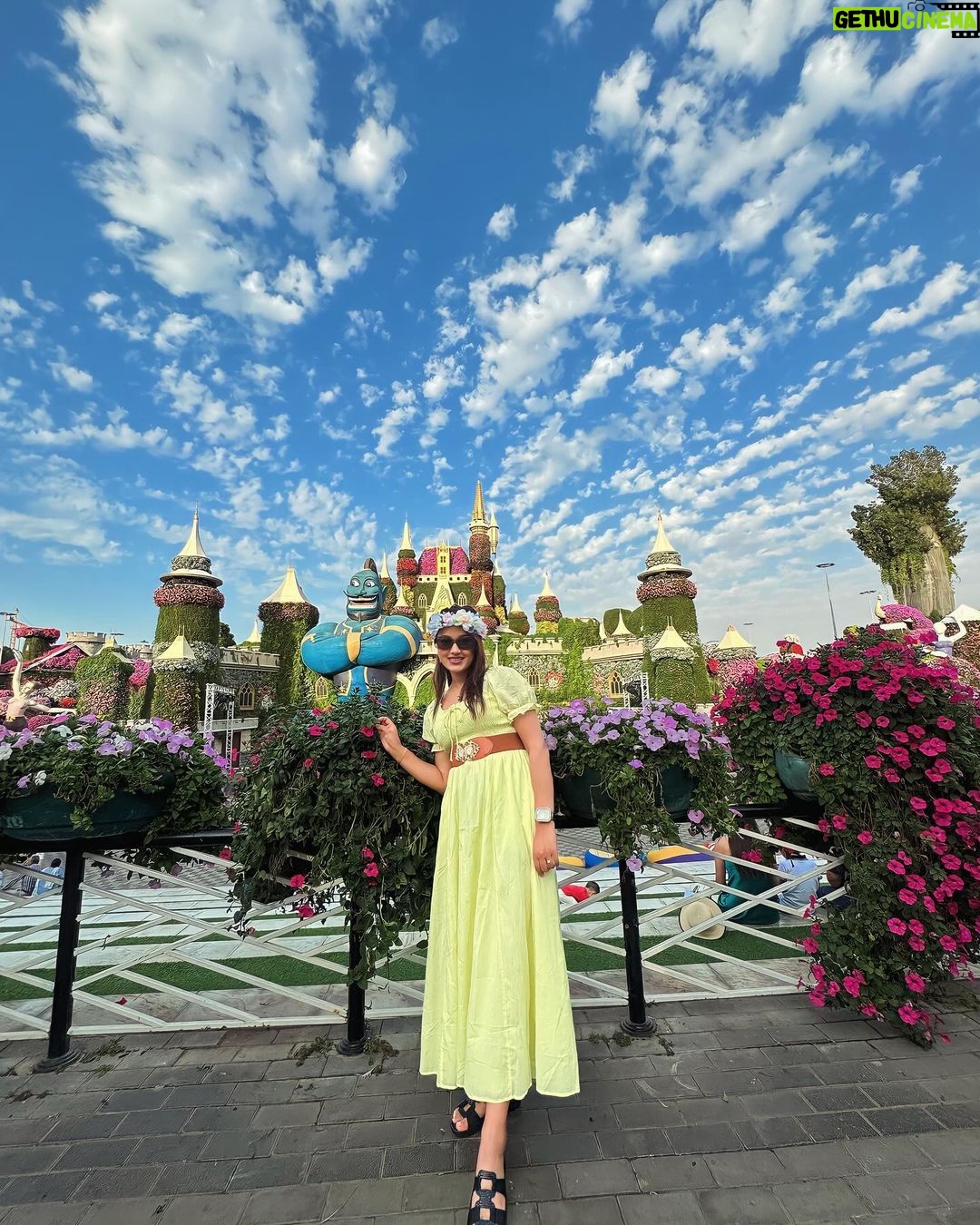 Riyasha Dahal Instagram - Embracing the imperfections, my soul radiates a beauty that goes beyond the surface. Miracle Garden, Dubai