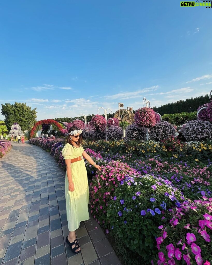 Riyasha Dahal Instagram - Embracing the imperfections, my soul radiates a beauty that goes beyond the surface. Miracle Garden, Dubai