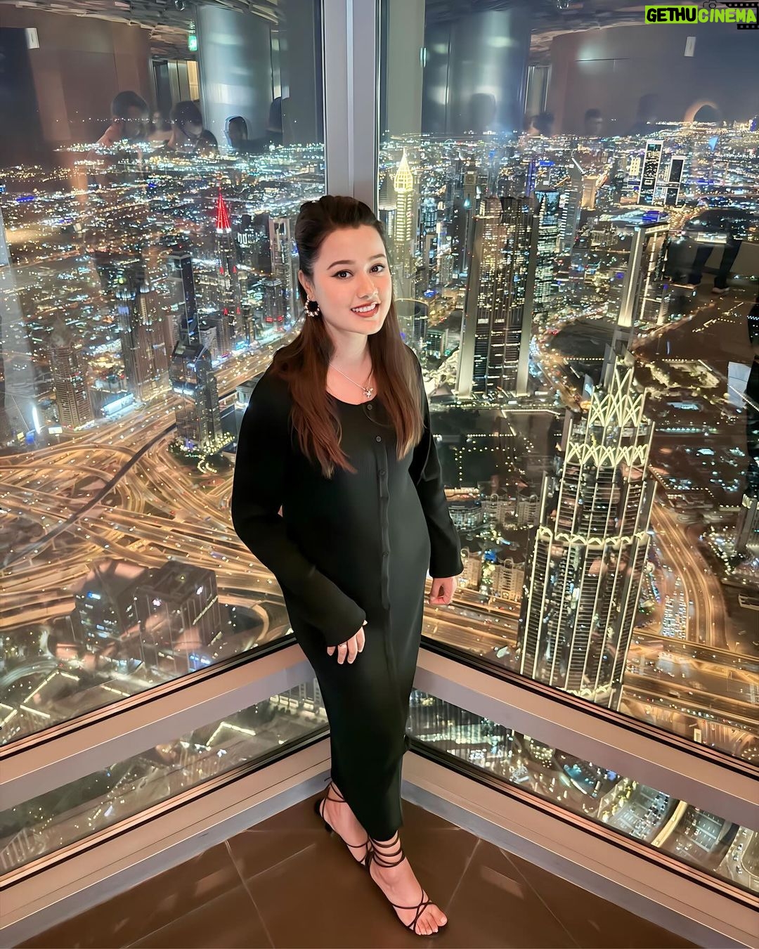 Riyasha Dahal Instagram - When the world seems small compared to the Burj Khalifa. Burj Khalifa, Dubai