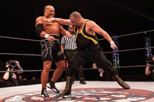 Robert Anthony Fish Instagram - ISHII is truly one of one and a GD, workhorse for 
@njpw1972 
. The man never says no, never disappoints, and has universal chemistry with basically everyone he stands across the ring from. It doesn’t even make sense. If you’re a young guy trying to come up in the game, do yourself the favor of viewing his work. Take notes! I was fortunate enough to face this man for the @ringofhonor TV title. I also put this wheel kick, or for you pro wrestling fans (which should be most of you) @malakaiblxck ‘s “Black Mass,” on his bald pit bull head! 

#G1CLIMAX33
Check the link in my bio for an example of some recent awesome from the #stonecoldpitbull