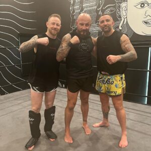 Robert Anthony Fish Instagram - This was a day! 

@andybadco1 @liambadco @malakaiblxck @zelinavegawwe @hitman_fightleague @thedarkartsgym @iamr0nin ..Little did that 8 year old boy who first stepped foot on the cold mat of a Tae Kwon do school housed in a Gymnastics facility all those years ago, that he’d still be kicking & punching some 39 years later! Halloween edition. (Close enough)