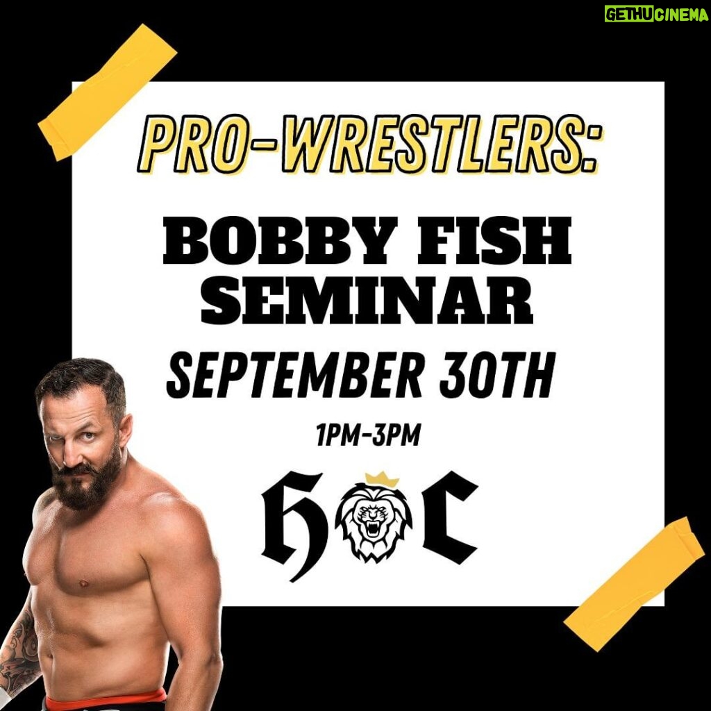 Robert Anthony Fish Instagram - We’re 5 days away from our @thebobbyfish seminar! You don’t wanna miss this one. Grab your spot today; link in bio! 💥💥 #prowrestling #professionalwrestling #prowrestling #prowrestlingschool #prowrestlingtraining #wrestlingtraining #wrestlingschool #orlandowrestling #floridawrestling #wwe #nxt #aew #impactwrestling #ringofhonorwrestling House of Champions - The HOC
