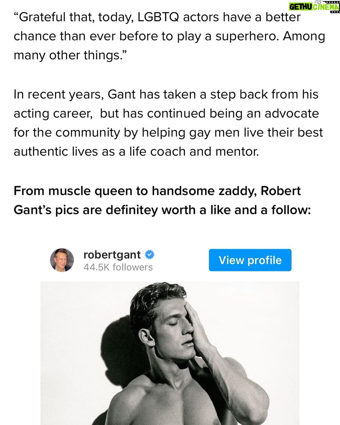 Robert Gant - 6.3K Likes - Thanks for the nice write up, @queerty! I’ll keep doing the occasional archival dig to unearth a throwback every once in a while. 🙂🏳️🌈
https://www.queerty.com/queer-folk-hottie-robert-gants-shirtless-throwbacks-making-us-re-binge-original-series-20230202