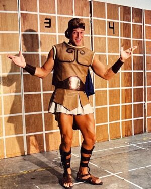 Robert Gant Instagram - This month is the 25th Anniversary of Disney’s Hercules! And with it comes many memories. Playing the famed Herc was one of my very first jobs in Hollywood. From beginning to end, I worked on the film for a period spanning 18 months, on and off, memorizing Tate Donovan‘s classic, humorously stuttering dialogue (pre-recorded and given to me to learn on cassette tapes) and infusing the scenes with my own comedic interpretation. 

As new as I was to the process, my good fortune in getting to work with some of Disney’s most legendary animators was clear to me. Directors John Musker and Ron Clements (already legends going into the process as the director/creators of The Little Mermaid and Aladdin), and all the team, were beyond amazing to work with. 

Granted, by the end of the run, the Hercules outfit I donned each session was showing signs of its prolonged use. In particular, Hercules’ hair, which had started as a well formed wig, ultimately morphed into the hairspray-infused helmet you see in the photo above. 

But nothing could dampen the joy I felt at getting to be a part of this incredible classic, acting out the many fights and scenes, action-filled and romantic, as the animators worked their Olympian magic to create this timeless homage to the Greek demigod. 

Huge shout out to @michelledanse, my Megara cohort, who helped bring that character to life so beautifully. Herc is forever in my heart, and having gotten to work on that project will always remain for me one of those truly cool, utterly unique Hollywood experiences. Thanks so much, John and Ron, for giving me the opportunity to “go the distance” and be a part of immortalizing your timeless, eternally heroic, big lovable lug, Herc.

#Hercules #Disney #DisneyAnimation #ZeroToHero #GoTheDistance
