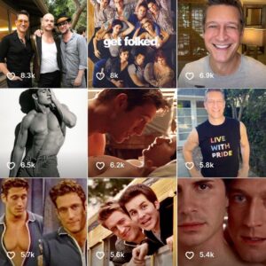 Robert Gant Instagram - For 2021, Queer as Folk (especially Ben and Michael) once again leads the pack topping the Top Nine, along with some good oldies, and some new Pride!

Grateful for many things this year, including the emergence of Best Gay Life and the opportunity to work with some terrific men focused on living their best lives. New, exciting aspects of that to come in 2022! Along with a renewed focus on my love of acting and writing. 

Especially looking forward to more, greater, and deeper connections with the folks in my life, very much including all of you. May this coming year be our best yet. Here we go, 2022! Happy New Year!

#HappyNewYear #BestNine #QueerAsFolk #LetsGo2022