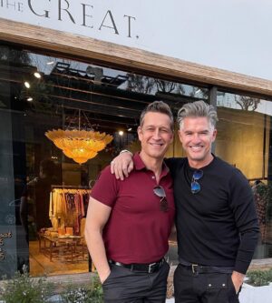 Robert Gant Instagram - So I first met this amazing guy on Rehoboth Beach, Delaware in the summer of 1991. I was working at the Department of Justice in DC (the Executive Office for US Attorneys, to be exact) between my first and second years of law school at Georgetown and was grateful, to say the least, for the shore-lined respite from our nation’s capital’s suffocatingly humid days. 

That early afternoon, I remember scanning across the sand and spotting this dazzling smile atop a tanned shirtless torso and a red Hawaiian-esque wrap at the waist, invariably concealing the speedo underneath. Okay, fine, one or both of us may have had puka shells around our necks. It was the 90’s after all. And, yes, a brief make out session may well have taken place at some point later that day, but we digress.

Cut to three decades later, and I’m beyond thankful to catch up over coffee and some nosh and share about our life journeys so far and our visions for the future. It’s a special thing for someone to have witnessed the change from the boy you were to the man that you’ve become. All as we walk our paths as sober fellows. Thank you for the wonderful catch-up, @mr.rutherford, my friend. To be continued. Here’s to the next 30. 

(The unintentional backdrop captured the sentiment of the experience.)

#Friends #30YearsLater #TheGreatLife #TheValueOfDecades
