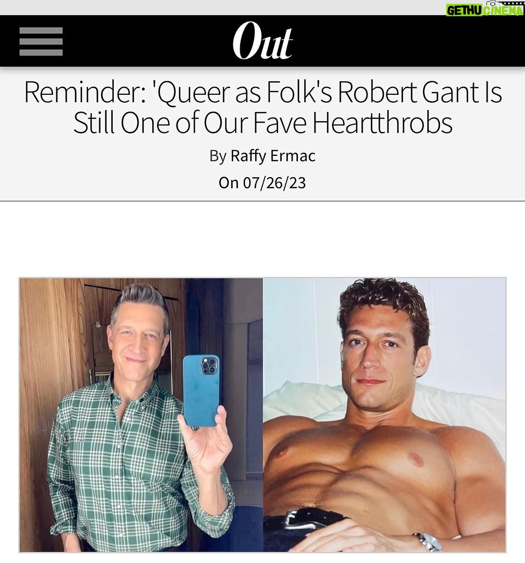 Robert Gant - 16.1K Likes - Thanks, @outmagazine! Have appreciated our continued connection these past 21 years and the great work you do. And thanks for the kind words, @raffyermac!
*****
https://www.out.com/celebs/robert-gant#rebelltitem1