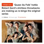 Robert Gant Instagram - Thanks for the nice write up, @queerty! I’ll keep doing the occasional archival dig to unearth a throwback every once in a while. 🙂🏳️‍🌈 https://www.queerty.com/queer-folk-hottie-robert-gants-shirtless-throwbacks-making-us-re-binge-original-series-20230202 Liberty Avenue