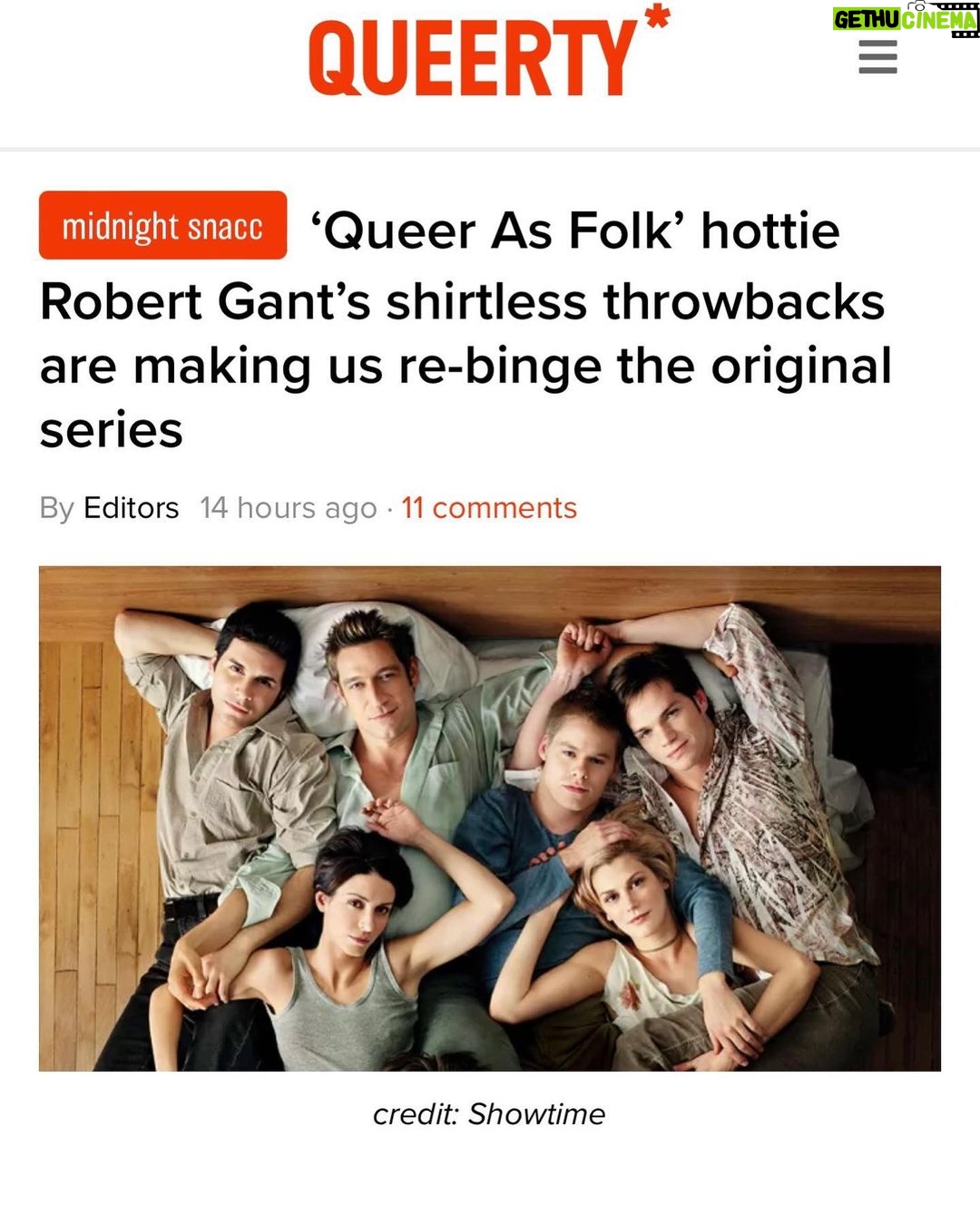 Robert Gant - 6.3K Likes - Thanks for the nice write up, @queerty! I’ll keep doing the occasional archival dig to unearth a throwback every once in a while. 🙂🏳️🌈
https://www.queerty.com/queer-folk-hottie-robert-gants-shirtless-throwbacks-making-us-re-binge-original-series-20230202