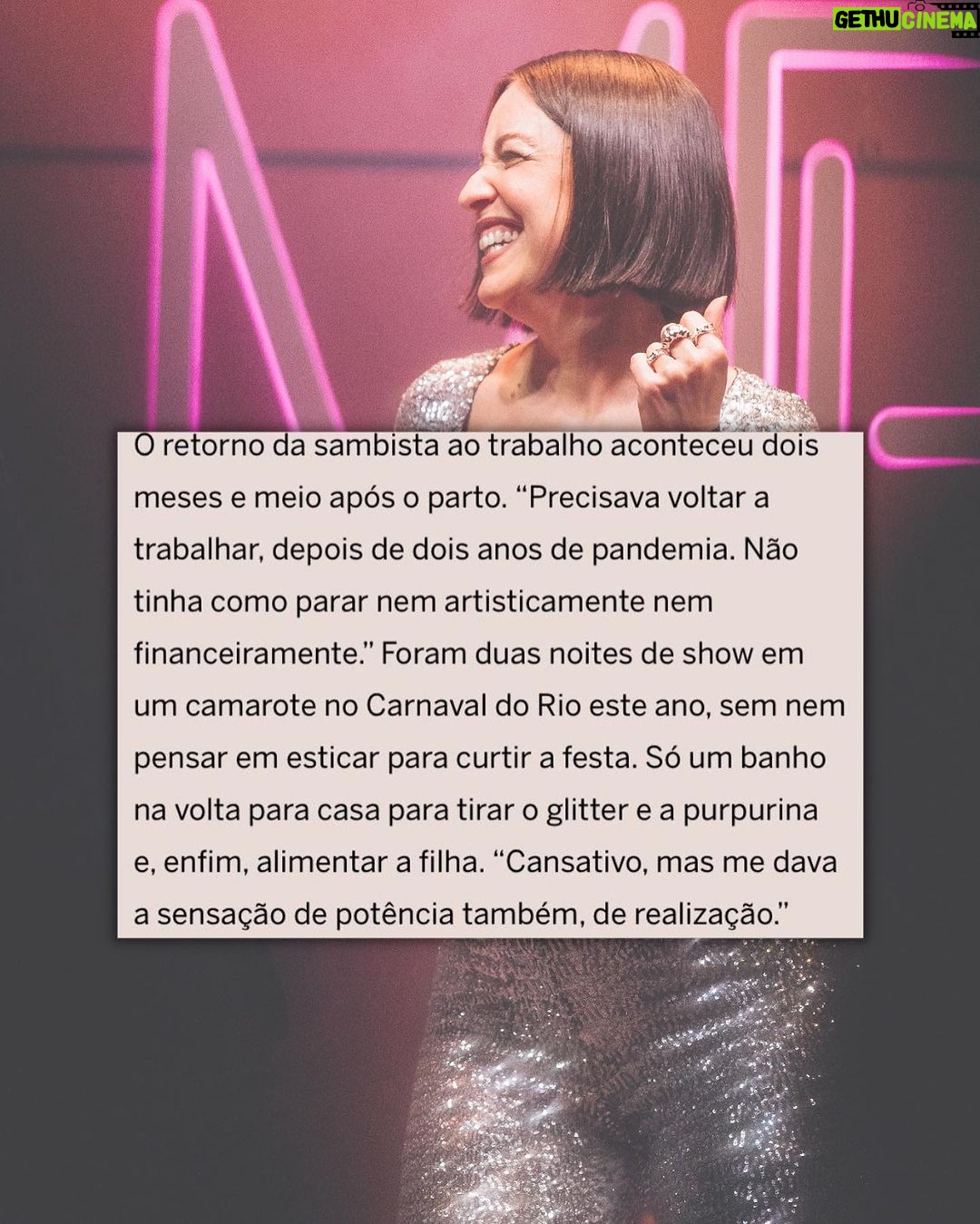Roberta Sá Instagram - ✍️ Tem matéria sobre mães na estrada na @ellebrasil on-line. A @mariiiinamariiiina entrevistou @malluoficial, @negrali, @pitty e eu pra saber como nós, mães e cantoras, conciliamos a vida entre os palcos e o dia a dia com os filhos. Aqui é só um pedacinho do texto - chega lá no site pra ler na íntegra! 📸 @annekarr