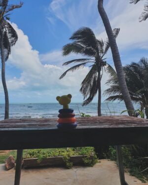 Roberta Sá Instagram - Férias das férias. 
Quem é mãe e pai sabe que viajar com filho tá longe de ser sinônimo de descanso. Foram 10 dias intensos na Bahia, deliciosos, mas profundamente exaustivos! Lina tá começando a querer andar e todo cuidado é pouco. Apaixonada, não pode ver a praia que grita: -Mar, mar, maaaaar! Quando fechamos o pré-carnaval em Fortaleza, aceitamos o convite da @anasoter pra curtir uns dias no seu paraíso particular em Peroba. Dessa vez trouxemos rede de apoio e foram 4 dias (com sensação térmica de 15) de descanso, namoro, céu estrelado, full HD pra praia, peixe-boi, falésia, peixe frito, vinho branco, pastel de arraia, com a pequena ali do lado porque a gente precisa descansar , mas não quer desgrudar. Na sua morada amorosa na beira do mar tivemos dias felizes e ensolarados. Tava tão carecida. Amigos que amam grande e compartilham seus espaços físicos e espirituais são raros, tenho a sorte de ter a Ana e o Walter. Mil vezes obrigada, queridos! Quero mais e com vocês! Nossa família agradece demais!!