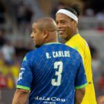Roberto Carlos Instagram - Legends everywhere.. @oficialrc3 vs @ronaldinho that’s why it’s called #thebeautifulgame #WeAreEntourage #RobertoCarlos #Ronaldinho Orlando, Florida