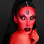 Roem Instagram - RED SERPENT 🐍 Slithering my way into the future 👁️ #makeup #snakemakeup #dragqueen #dragmakeup #redface #thirdeye #illuminati #darkmakeup #rupaulsdragrace #dragraceholland #rpdr