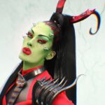 Roem Instagram - Betrayal Of The Beast 🧟‍♀️🩸🔪 Happy Halloween to all of you spooky demonic warriors 😈💚 #halloween #rupaulsdragrace #halloweencostume #horror #horns #greenmakeup #zombie #warrior #fantasy #halloweenmakeup #dragraceholland The Underworld