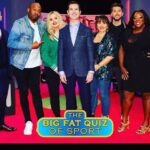 Roisin Conaty Instagram - Big Fat Quiz of sport Sunday 9pm channel 4 with this fine bunch. 🏈🥊🏓🎾🏀🏎️🏁