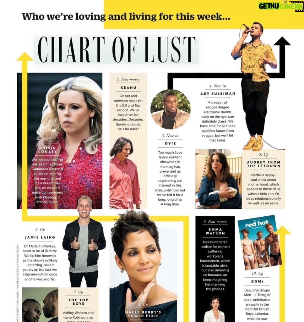 Roisin Conaty Instagram - Haha number 1 in the ‘Chart of lust’ thanks so much @Grazia Last 2 eps of GameFace TONIGHT 10pm and 10.30pm