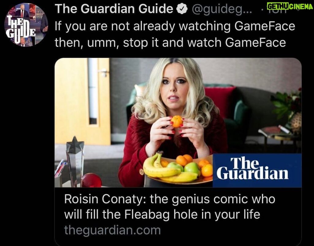 Roisin Conaty Instagram - Morning dreamboats it’s here! GameFace starts tonight at 10pm C4 Lovely write up in the guardian by kind @thisisjuliamorris