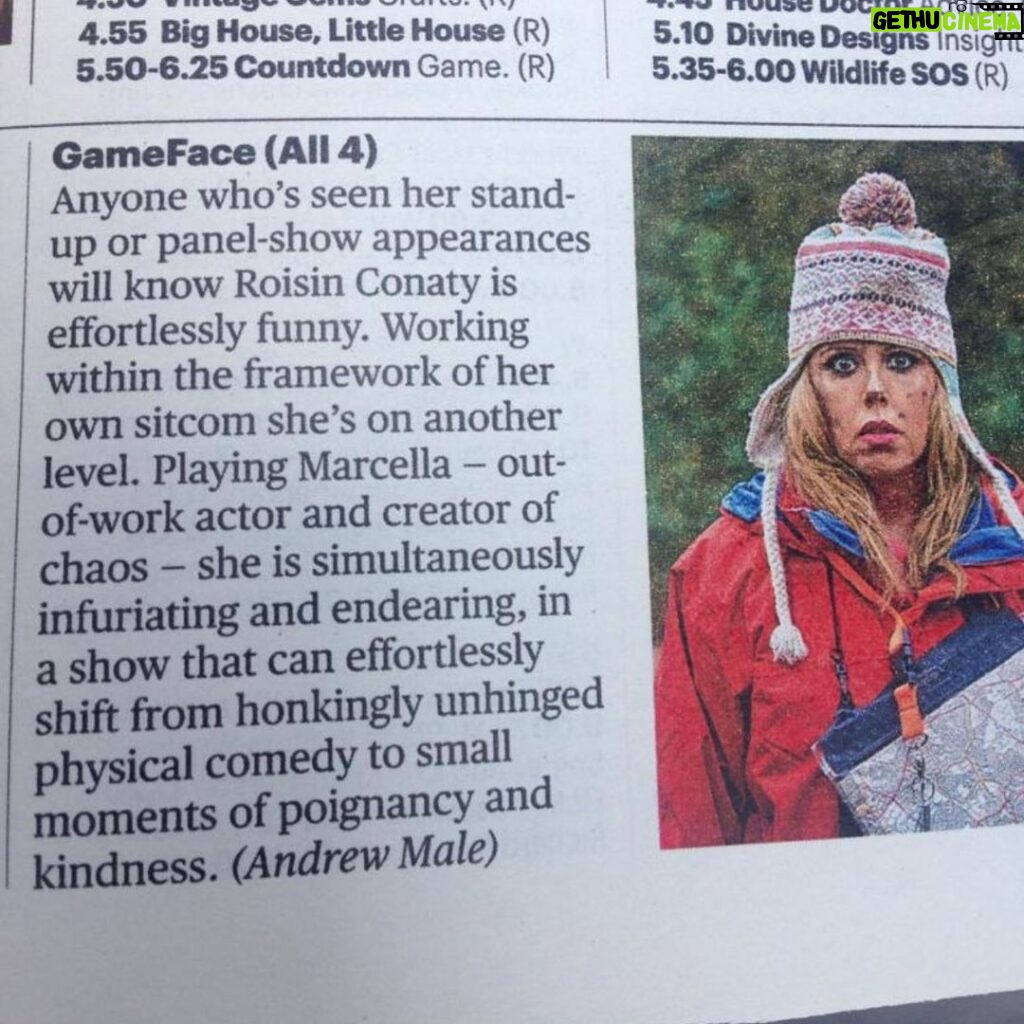 Roisin Conaty Instagram - The Sunday Times today 😊best shows & films to watch on Netflix/on demand platforms and they recommend first series of Gameface is on @channel4 catch up