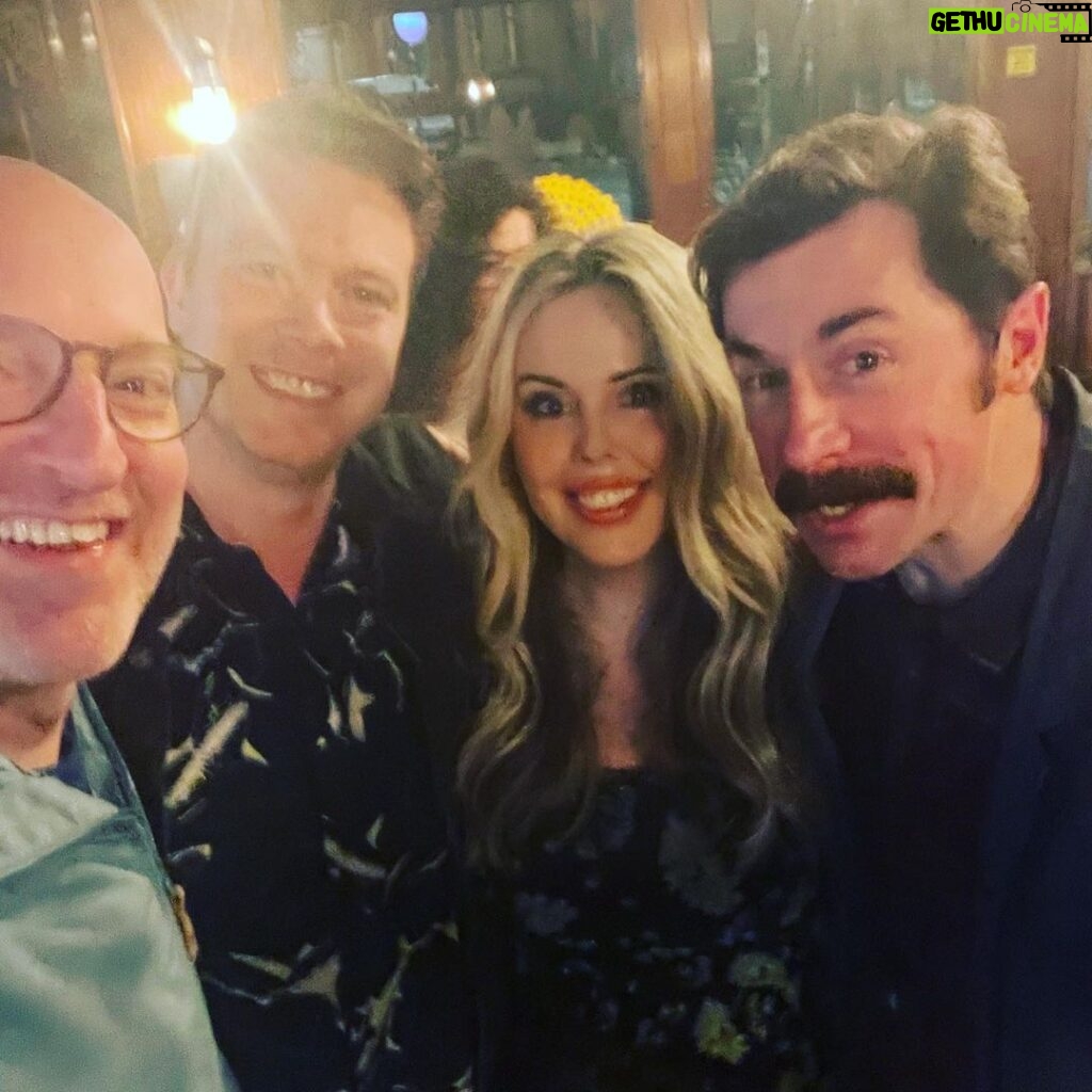 Roisin Conaty Instagram - Went to see my pal Mike Wozniak’s wonderful show “Zusa” at the Bloomsbury Theatre. It was bloody brilliant then tried to get 4 heads in one photo. I have 26 and these are the best ones. @henrypaker @danielrigbyrigby