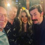 Roisin Conaty Instagram – Went to see my pal Mike Wozniak’s wonderful show “Zusa” at the Bloomsbury Theatre. It was bloody brilliant then tried to get 4 heads in one photo. I have 26 and these are the best ones.
@henrypaker @danielrigbyrigby