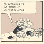 Roman Muradov Instagram - First 10 pages of my next long comic, Foghorn, are in my latest newsletter. It’s going to be an ongoing evisceration of the creative class, tech, and everything inbetween. Sign up for a free monthly installment at bluebed.substack.com (all the main comics will always be free, the paywall is for problematic b-sides). 🖤 Probably my most normal and straightforward thing so far. Lmk what you think! Been planning it for ages, still feel unsure about everything, but I figured if I don’t just start, it will never be ready enough… Brooklyn, New York