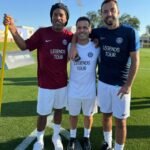 Ronaldinho Instagram - Que alegria reencontrar estas lendas aqui no Qatar!!! PSG Legends 🤙🏾 #AllezParis 🔴🔵 DOHA - Qatar