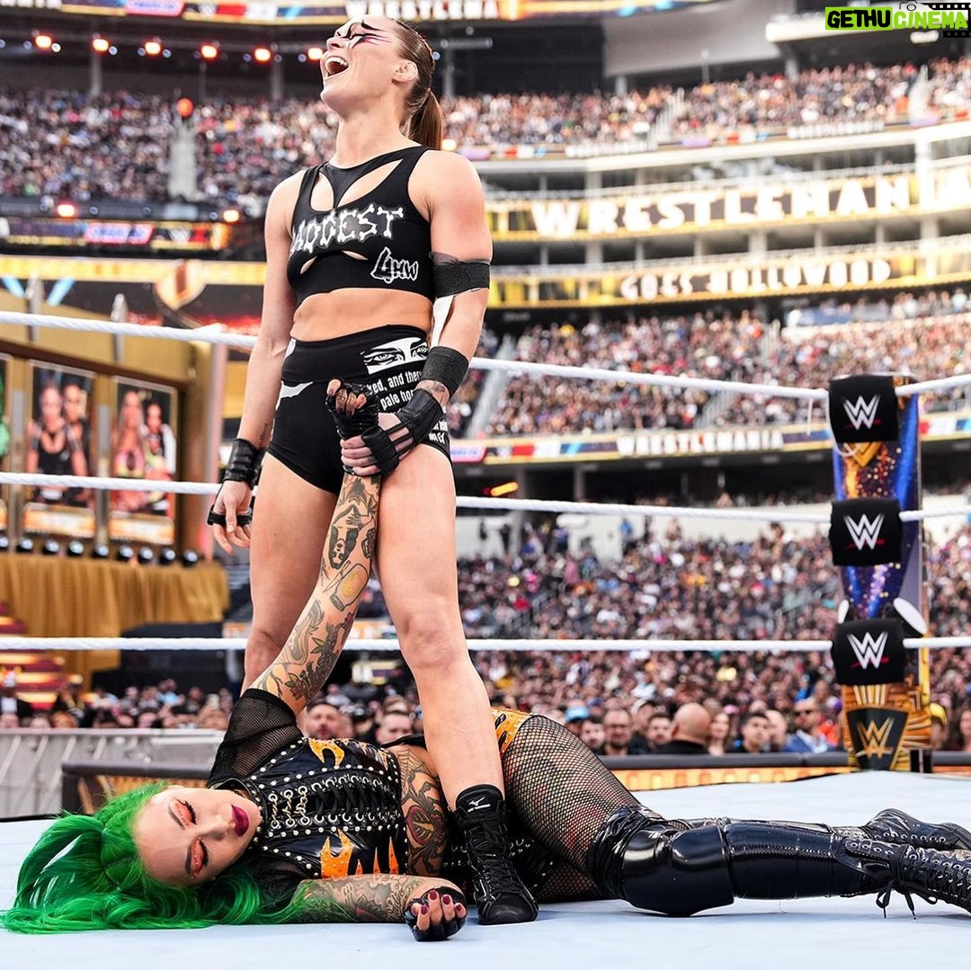 Ronda Rousey Instagram - I looked, and there before me was a pale horse! Its rider was named DEATH, and HADES was following close behind him - Rev 6:8 #4HW π @mariko_hirano ππ»ββοΈ @thisisbabe π₯ @mizunousa π₯ @nazoboxing π©³ @iammikaze