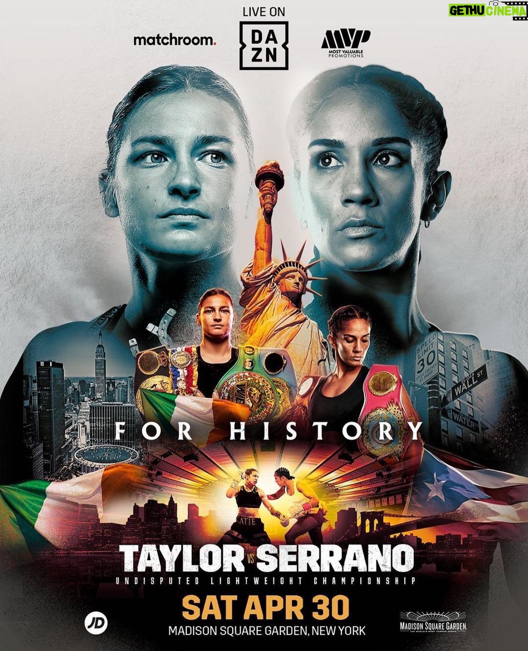 Ronda Rousey Instagram - Looking forward to this - give ‘em hell ladies 👊🏼❤️ #TaylorSerrano