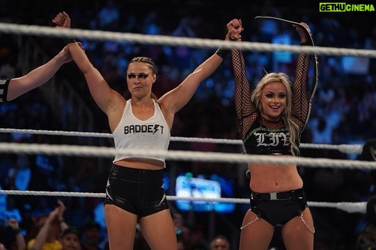 Ronda Rousey Instagram - Thanks for the help taking out the trash tonight @yaonlylivvonce - allow me to show my gratitude by giving you the fight of your life tomorrow at #summerslam