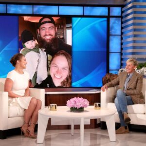 Ronda Jean Rousey Instagram - Don’t miss today on the final season of @theellenshow where we talk #wrestlemania38, my daughter’s extremely long and beautiful name, rushing back to @wwe 4 months after giving birth, breast feeding between butt kickings and more - check your local listings❤️ 
💇🏼‍♀️ @thisisbabe 
💄 @heeezooo 
👗 @shopalejandro