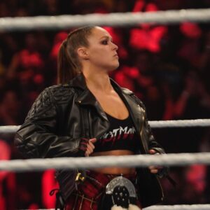 Ronda Jean Rousey Instagram - Thank you @therealkurtangle for for everything you’ve taught me 🙏🏼 hope I did you proud out there last night

Felt great getting back in the ring again and for the first time on #smackdown, feeling better every time I get back out there. Thank you for the warm up @sonyadevillewwe😈 
And @charlottewwe, get some ice and advil bitch, cause we got a show to steal at #wrestlemania38
