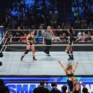 Ronda Jean Rousey Instagram - Thank you @therealkurtangle for for everything you’ve taught me 🙏🏼 hope I did you proud out there last night

Felt great getting back in the ring again and for the first time on #smackdown, feeling better every time I get back out there. Thank you for the warm up @sonyadevillewwe😈 
And @charlottewwe, get some ice and advil bitch, cause we got a show to steal at #wrestlemania38