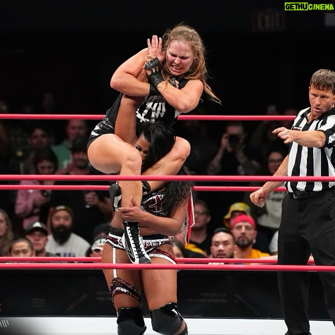 Ronda Rousey Instagram - Apparently kneeing people in the face is great for your hair - @marinashafir is that a smile I see? Thank you @athenapalmer_fg and @billie_starkz for being down to get down at the very last minute, you ladies are killing it