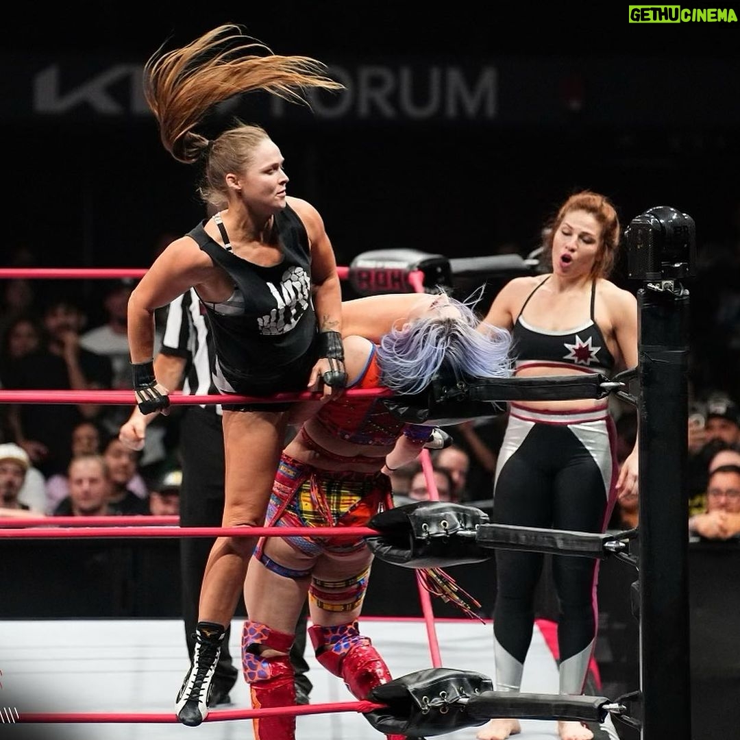 Ronda Rousey Instagram - Apparently kneeing people in the face is great for your hair - @marinashafir is that a smile I see? Thank you @athenapalmer_fg and @billie_starkz for being down to get down at the very last minute, you ladies are killing it