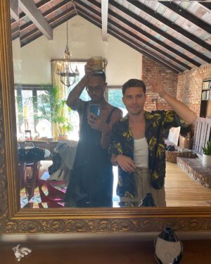 Ronen Rubinstein Instagram - Finally unlocking the Laurel Canyon vault. Summer of 2021, inspired by 1960’s Hollywood. Jonny, Chaise & I came together and spent the entire day creating, laughing, spinning vinyl, sipping good liquor. Good times with good people, during a not so good time in the world. I will forever cherish moments like this. #ShotByShoer #StyledByChaise