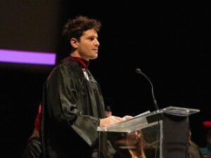 Ronen Rubinstein Instagram - Closing out the year with another pinch me moment ! My Alma Mater, @NewYorkFilmAcademy asked me to be the Commencement Speaker for their Fall Graduation 🎓 I never imagined doing something so insanely special and surreal. They also completely caught me off guard by granting me an Honorary Masters Degree in Fine Arts 🤯 I guess I’m a scholar now 👨🏻‍🎓 THANK YOU SO MUCH ! And to the graduating class of 2023, I wish you all the absolute best of luck out there, I cannot wait to watch you guys shine on the big screen, tv screen & stage. CONGRATULATIONS !