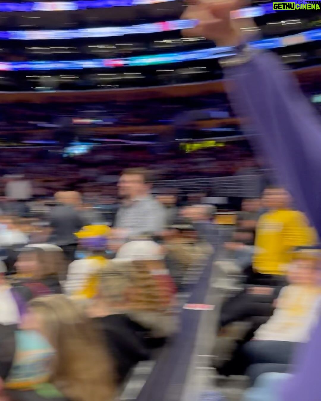 Ronen Rubinstein Instagram - Date Night 💜💛 Staples Center, Los Angeles