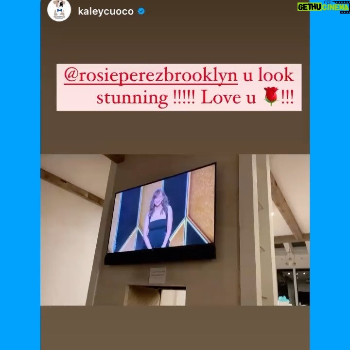 Rosie Perez - 3.6K Likes - Thank you so much @kaleycuoco !!! You always crack me up. So sweet and authentic! I’m so proud of our show and you looked freaking hot yourself darling! @flightattendantonmax @hbomax