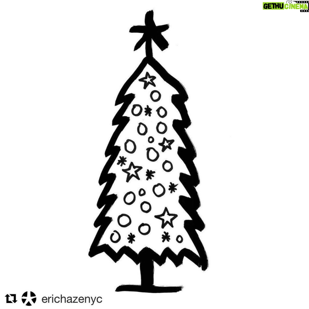 Rosie Perez Instagram - Yep. This is our wonderful “Charlie Brown” Christmas tree that my hubby made for us this year! Happy Christmas everyone! Stay safe. #wearamask #socialdistance #washyourhands 👏☃️❄️🎄#Repost @erichazenyc ・・・ Charlie Brown Christmas: Without most of the usual festivities, we didn’t buy a tree this year...so I made one. #MerryChristmas