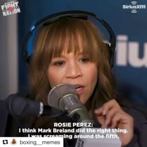 Rosie Perez Instagram - Dearest @bronzebomber-I hope u can respect my passionate opinion. For I have the utmost respect/love for u as a great fighter/family man. But I will always advocate for more safety #boxing. IMO #MarkBreland did what he did out of love for you and out of professionalism as an elite trainer. Thank you @boxingwithak @boxingbully @siriusxmfightnation for having me. xo... #Repost @boxing__memes with @get_repost
・・・
She’s always been an adamant boxing fan @rosieperezbrooklyn weighs in on #WilderFury2 & Mark Breland throwing the towel last Saturday night exclusively on the “AK & Barak Show” 📽Via: @siriusxmfightnation